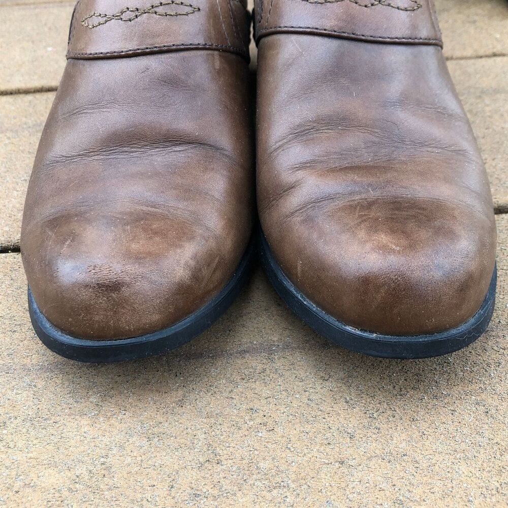 Ariat Slip On Sandal Western Paddock Leather size 7 B - Picture 5 of 11